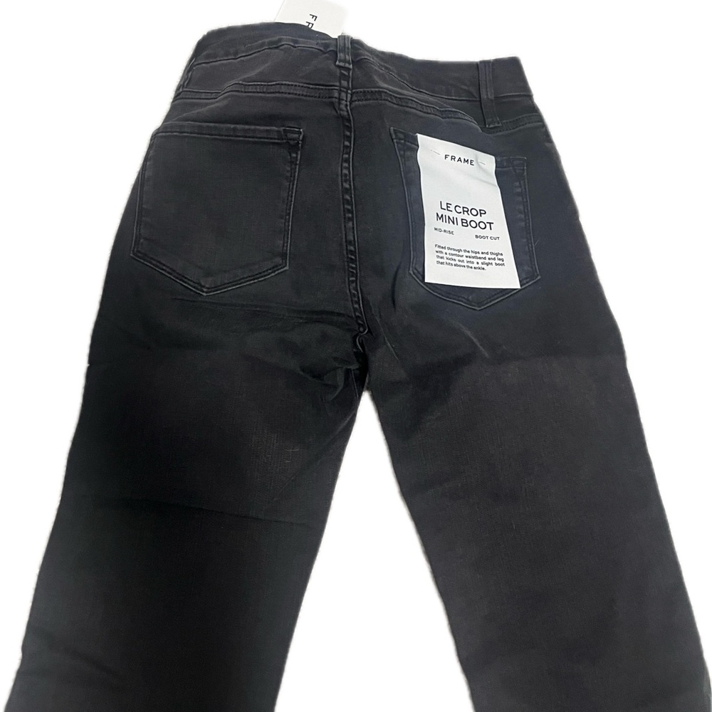Frame NWT $225  Black Wash Le Crop Mini Boot Kerry sz 27 KRRY jeans - Picture 6 of 9